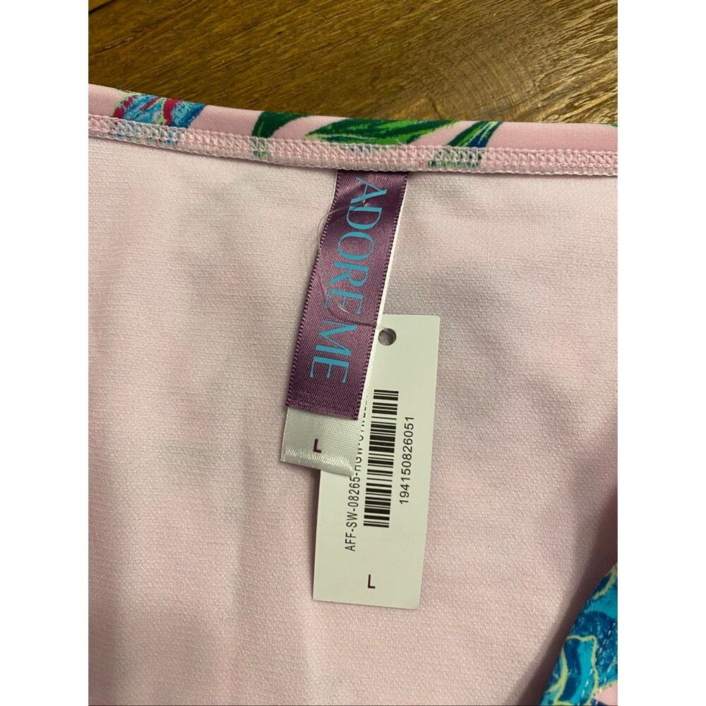 NWT Floral High-Waist Bikini Set - Blue & Pink - Picture 6 of 9